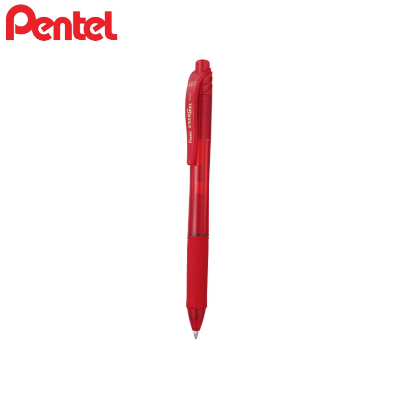 Bút gel Pentel dạng bấm, viết mực nước Pentel energel nét bút 0.5/ 0.7/ 1.0 mm màu mực xanh/ đỏ/ đen