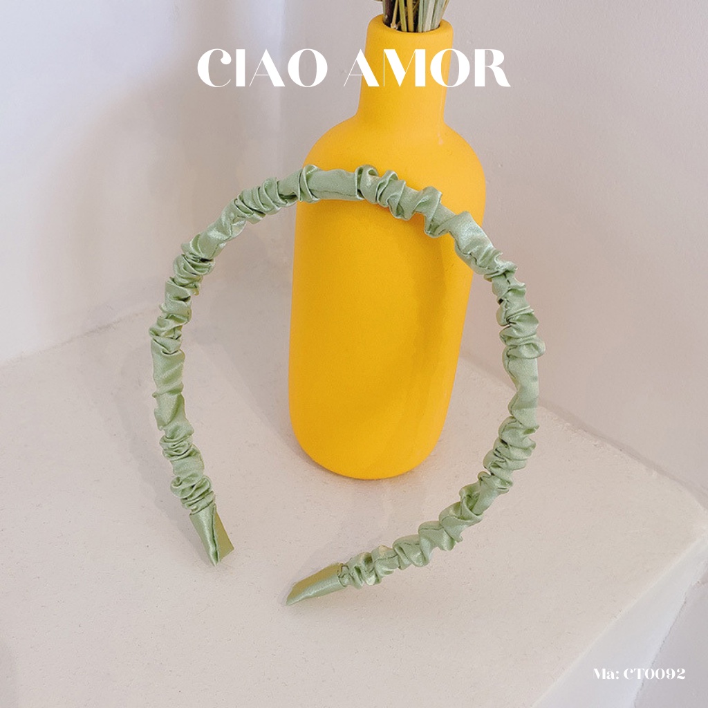 Cài tóc nữ, băng đô vải nhún sắc màu Phụ kiện tóc Ciao Amor- CT0092