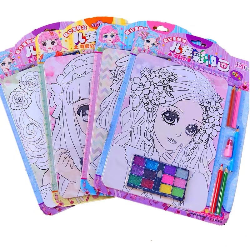 Bộ Đồ Chơi Tô Màu Nước sg030 diy Sáng Tạo Cho Bé Gái