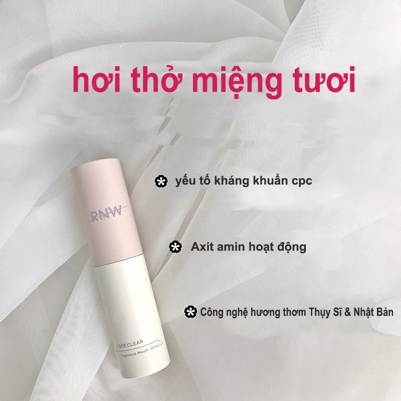 Bình xịt thơm miệng Rnw lâu phai thoáng khí tươi mát và nhỏ gọn dành cho nam và nữ