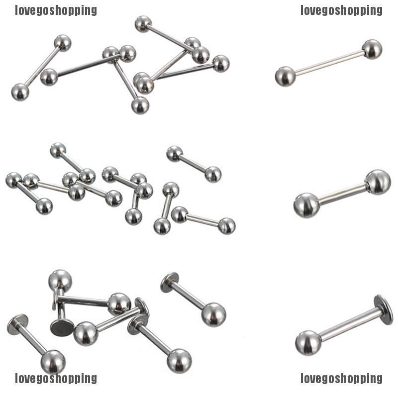 60 / 85 khuyên xỏ cơ thể bằng thép không gỉ cá tính