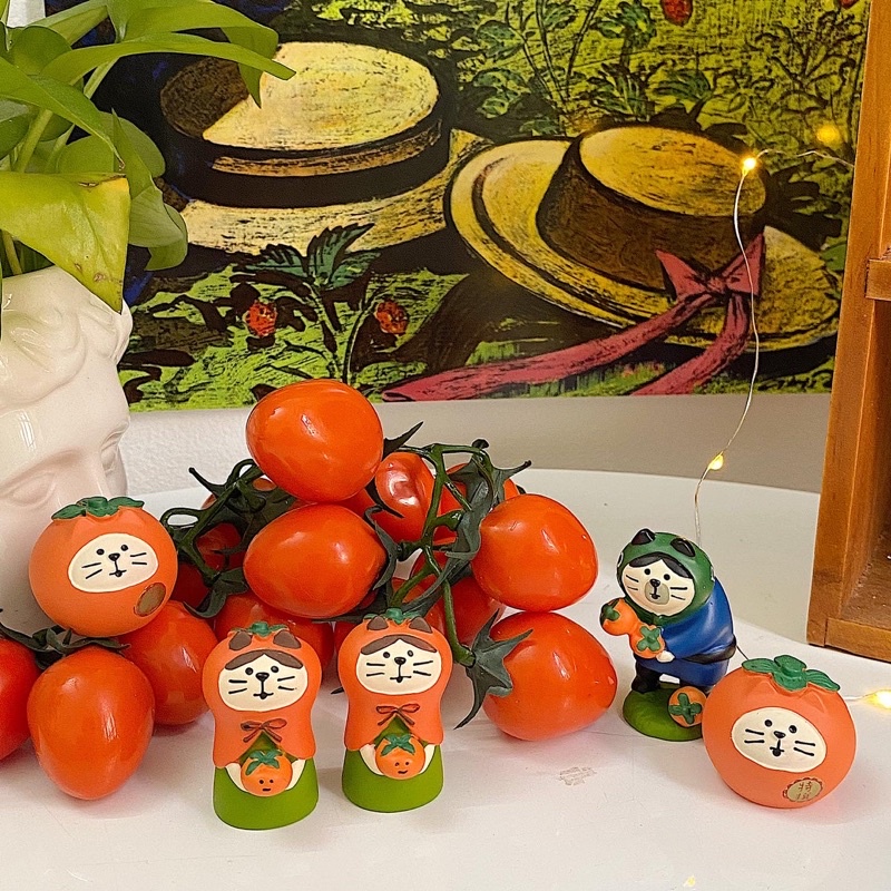 Mô hình mèo chủ đề mùa khoai lang, hạt dẻ