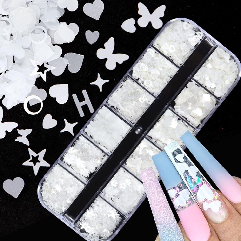 Miếng Dán Trang Trí Móng Tay Hình Bướm 3D Lấp Lánh DIY