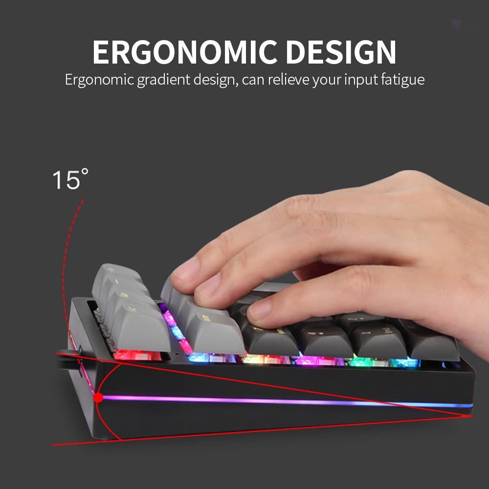 Bàn phím cơ Darmoshark K3 21 phím có dây cáp dữ liệu có thể tháo rời