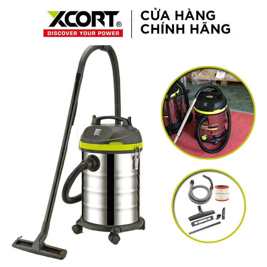 Máy Hút Bụi Công Nghiệp 30L-Máy hút bụi công nghiệp khô và ướt 2000W XCORT