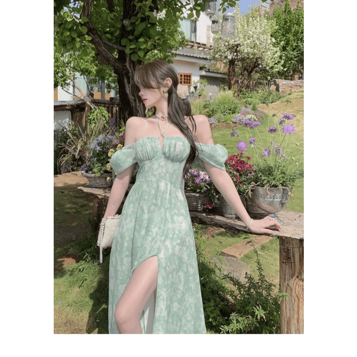 (Free Ship) HÀNG QUẢNG CHÂU CẬP BẾN -- SALE HOT MẪU ĐẦM VOAN CHẺ VÁY 2 KIỂU MẶC TRỄ VAI HOẶC CÓ TAY SIÊU XINH UP Shop VL