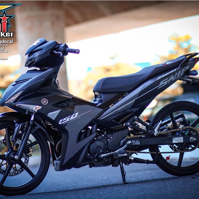 Tem rời exciter 150 snipper chất liệu keo in mccal màng nhám