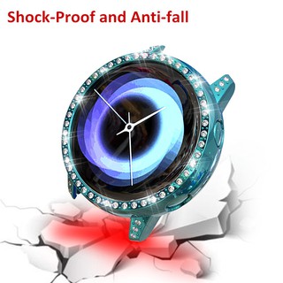 Diamond PC Screen Protector Case for Samsung Galaxy Watch Active Shock-Proof Anti-fall Protective Cover Bumper Shell