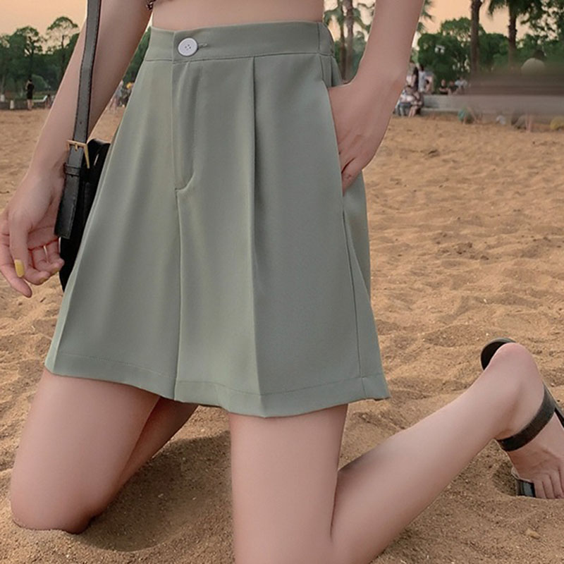 Quần Short Nữ Lưng Cao Thời Trang Hàn