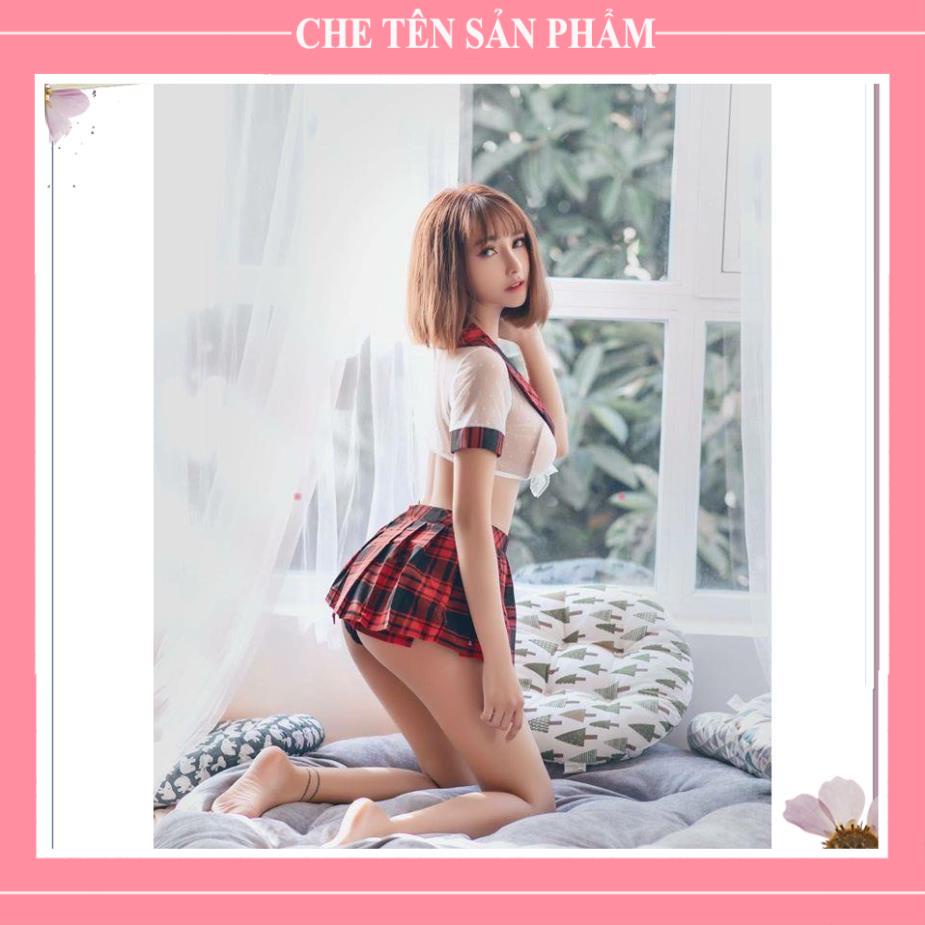 Bộ đồ ngủ cosplay thủy thủ voan xuyên thấu, váy ngủ đồng phục nữ sinh sexy, tiếp viên -  - Hà Nội  - QUIN BEE
