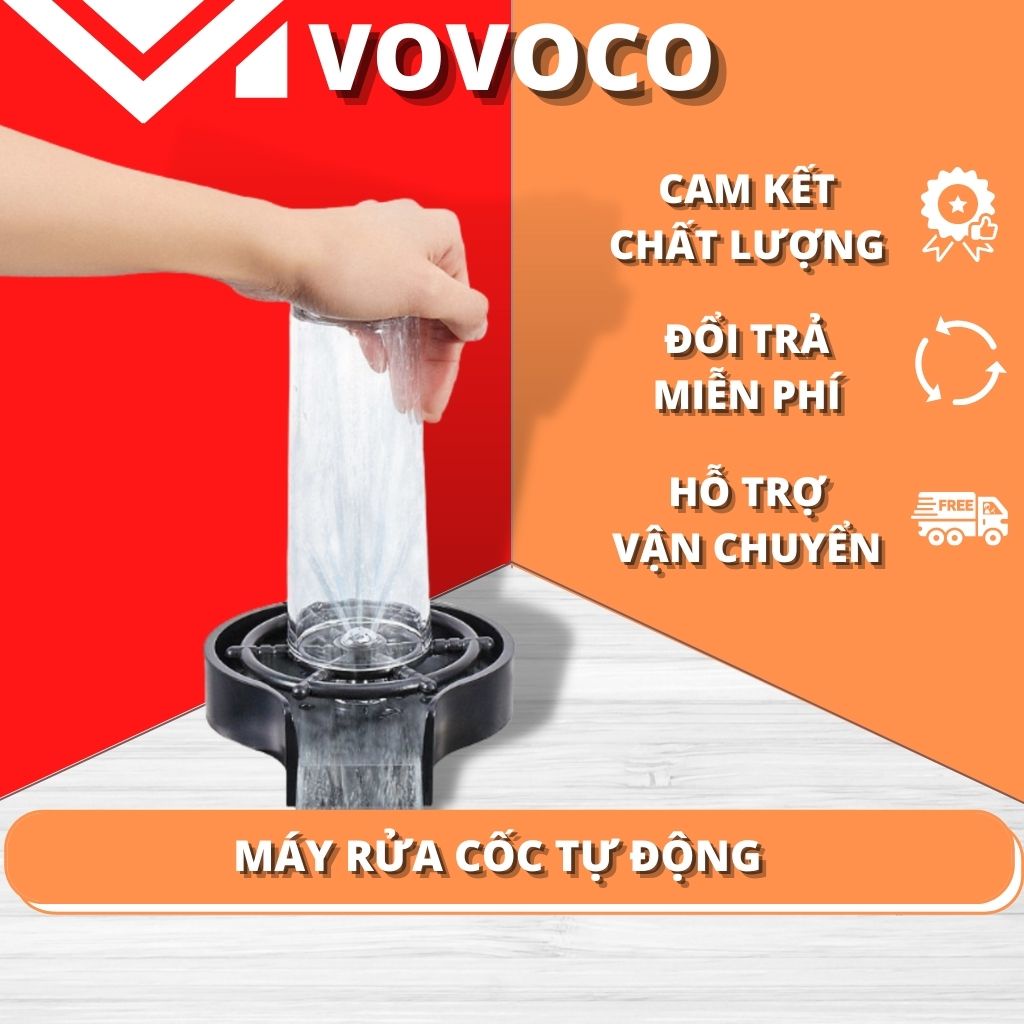 Máy rửa cốc tự động xịt rửa trai lọ cốc chén tự động dễ dàng lắp đặt chất liệu thép không gỉ vovoco