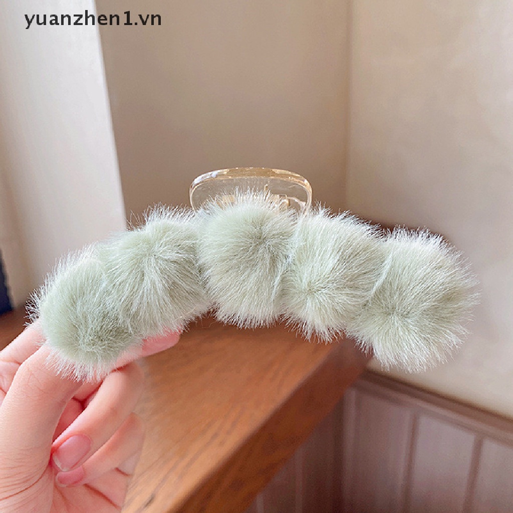 Kẹp Tóc Lông Giả Mềm Mại Giữ Ấm Dành Cho Nữ