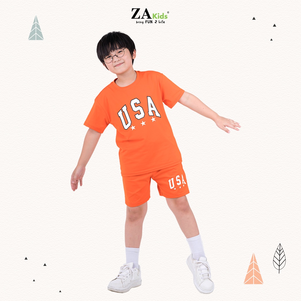 Bộ Quần Áo Thun Ngắn Tay Bé Trai (2-14 Tuổi) ZAKids ZA22214TN