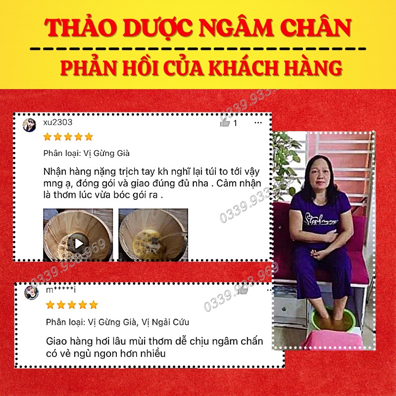 Thảo Dược Ngâm Chân, Bột Ngâm Chân - Thải Độc Cơ Thể, Giảm Đau Nhức Xương Khớp - Tê Chân - Giảm Hôi Chân