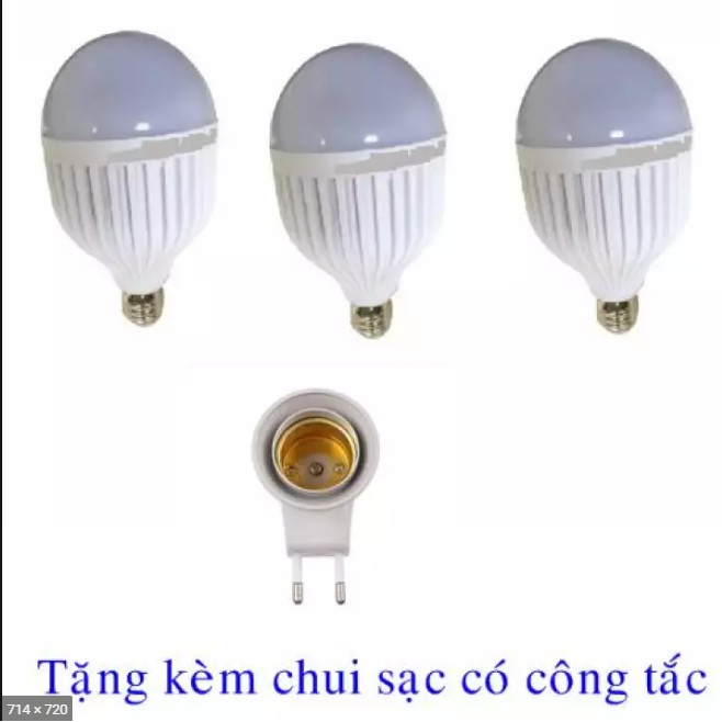 Combo 3 Bóng đèn Led cảm ứng thông minh SmartCharge 15W + tặng chui sạc e27 có công tắc