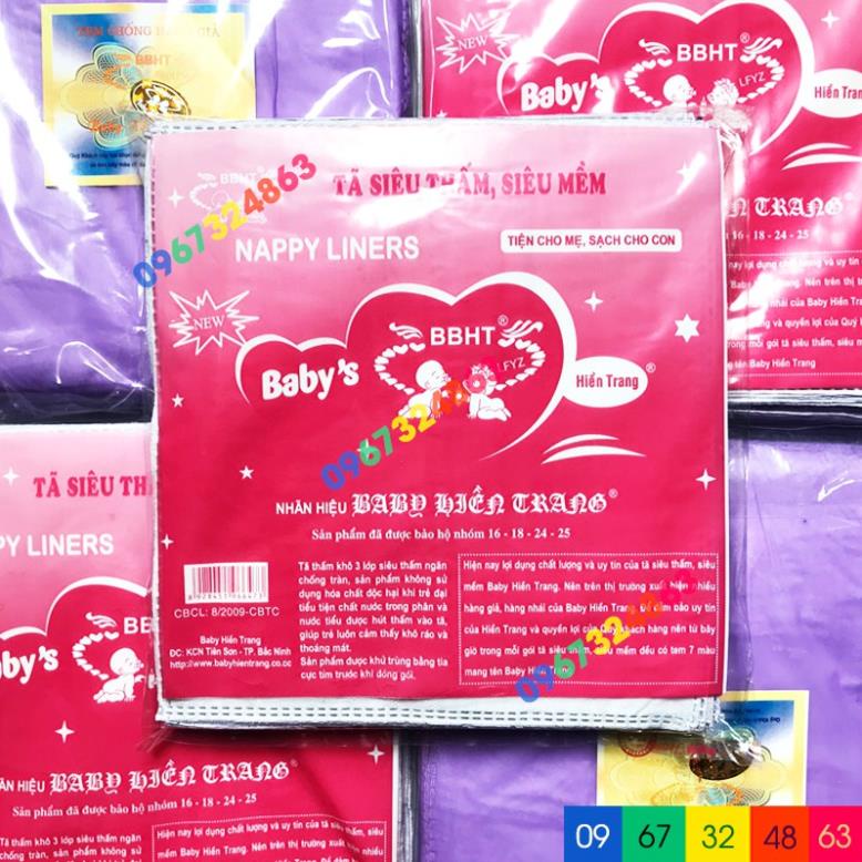 Miếng Lót Phân Xu Baby Hiền Trang Bịch Đại 20 Miếng Kèm Tem 7 Màu 4 Lớp