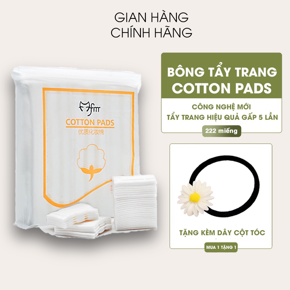 Bông tẩy trang Acosmetics 3 lớp Cotton Pads Túi 222 miếng