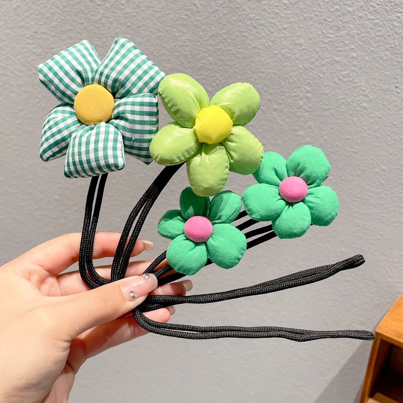 Kẹp Tóc Nơ Hoa Dễ Thương Phong Cách Hàn Quốc Cho Bé Gái