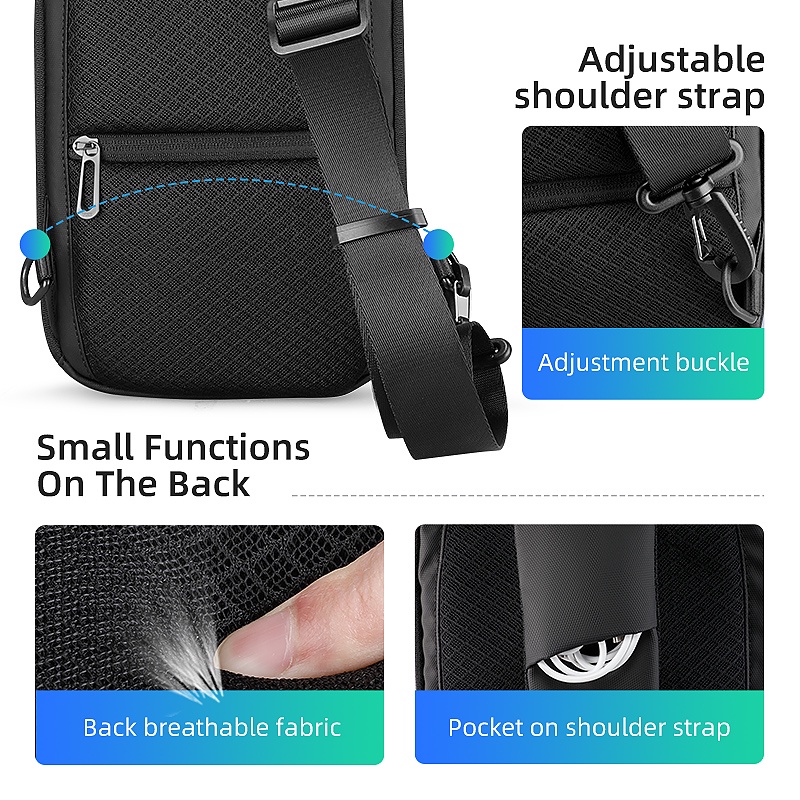 Túi đeo ngực MARK RYDEN thiết kế cứng thời trang dành cho nam