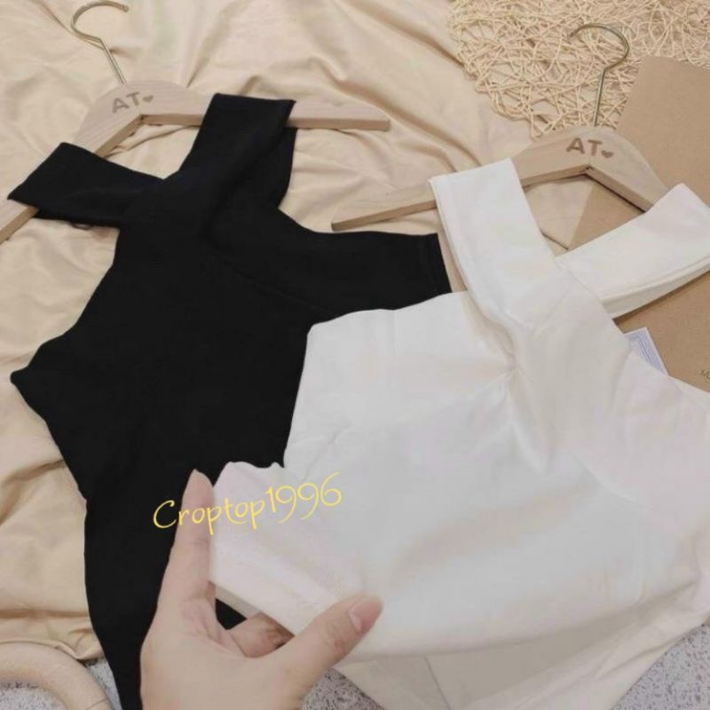Áo Croptop ôm body - áo kiểu nữ dây chéo cổ yếm 💥có ảnh kèm video thật 💯thiết kế vai trần gợi cảm
