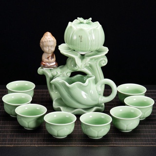 EMáy pha trà bán tự động đơn giản lười biếng xoay Kung Fu hiện đại Bộ ấm gia đình cối xay đá cốc