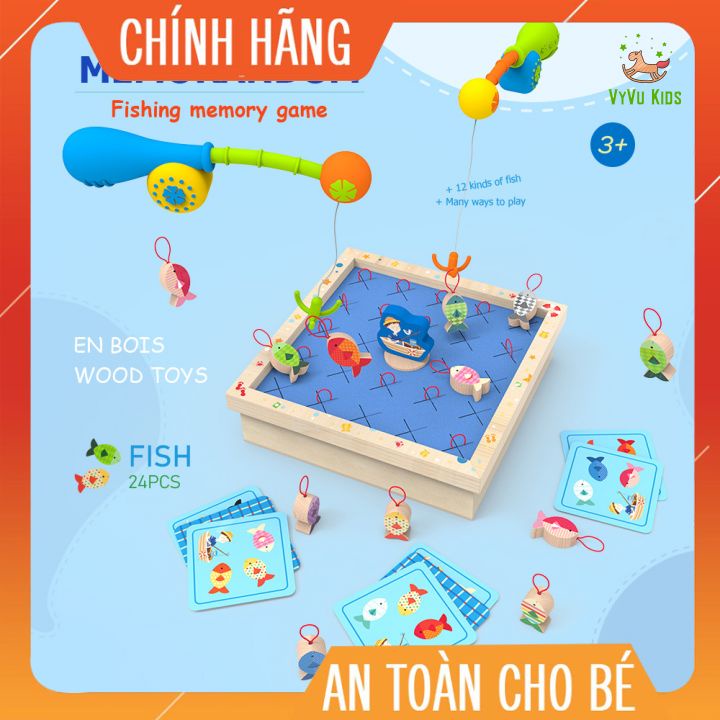 Bộ câu cá luyện trí nhớ bằng gỗ♥️ CHÍNH HÃNG♥️ ĐỒ CHƠI GIÁO DỤC♥️Rèn luyện quan sát tỉ mỉ cho bé