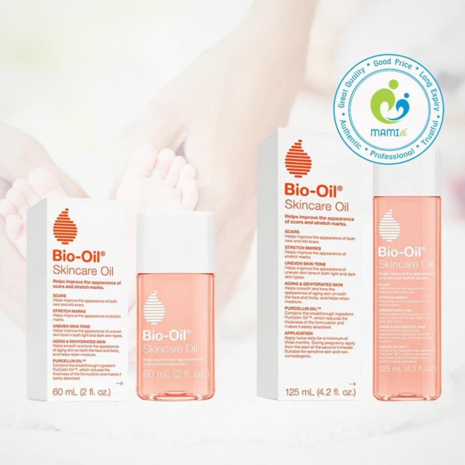 Tinh dầu (60ml + 125ml) giảm rạn da, làm mờ sẹo cho mẹ bầu, mẹ sau sinh và trẻ em Bio Oil, Nam Phi