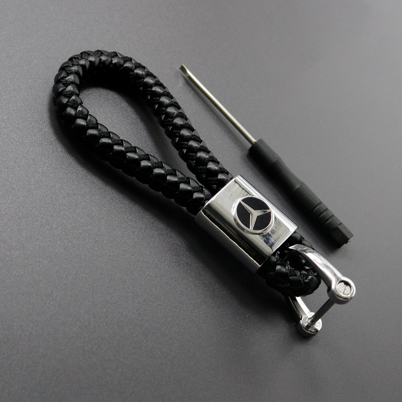 Móc Chìa Khóa Xe Hơi Benz Bằng Da In logo Chất Lượng Cao
