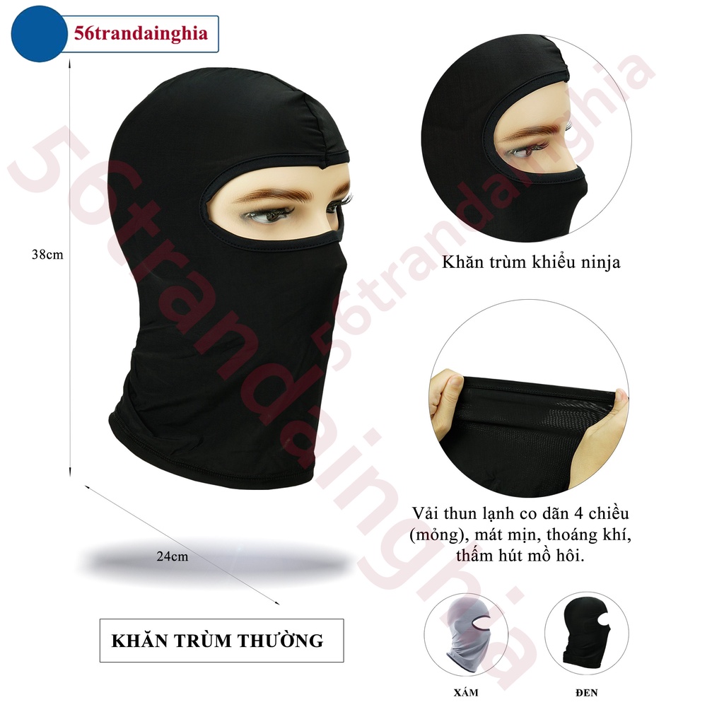 Mũ trùm đầu bán sỉ, khăn chống nắng chống bụi chất liệu siêu mát thấm mồ hôi