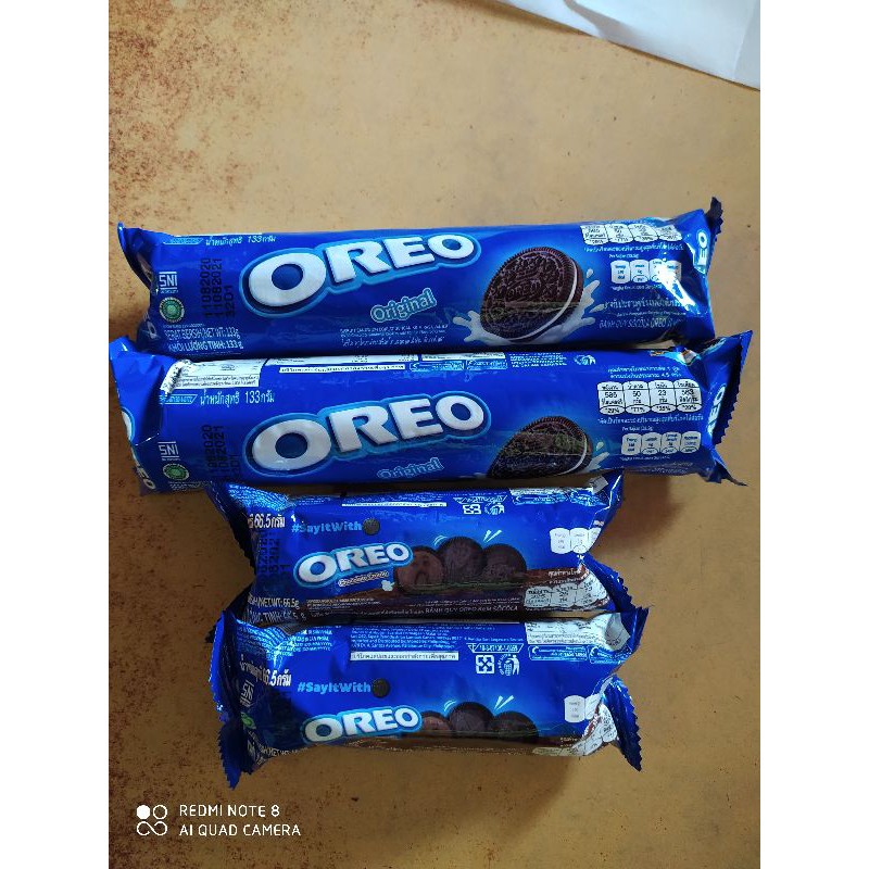 2 thỏi Bánh quy kem socola oreo vị vani
