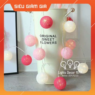 [LSP19]Đèn led trang trí 🔥💖💥[SIÊU HOT] 🔥💖💥 đèn trang trí kiểu lồng nhỏ dây lưới màu đỏ