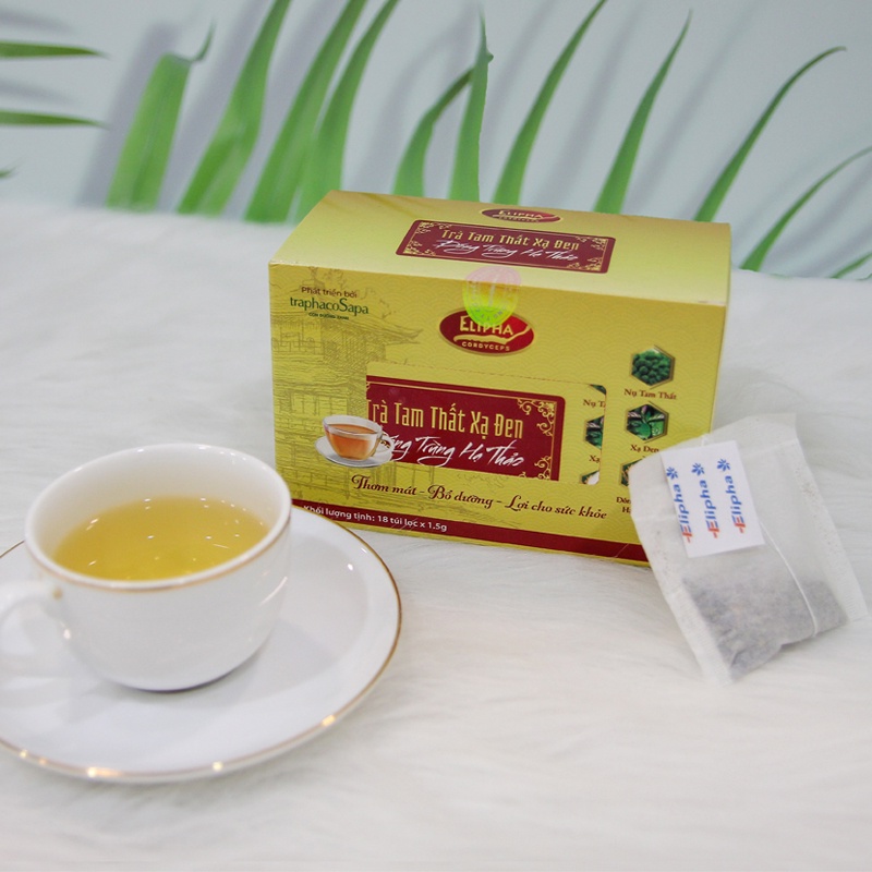 Trà Đông Trùng Hạ Thảo Tam Thất Xạ Đen Elipha giúp ngủ ngon, hồi phục sức khỏe