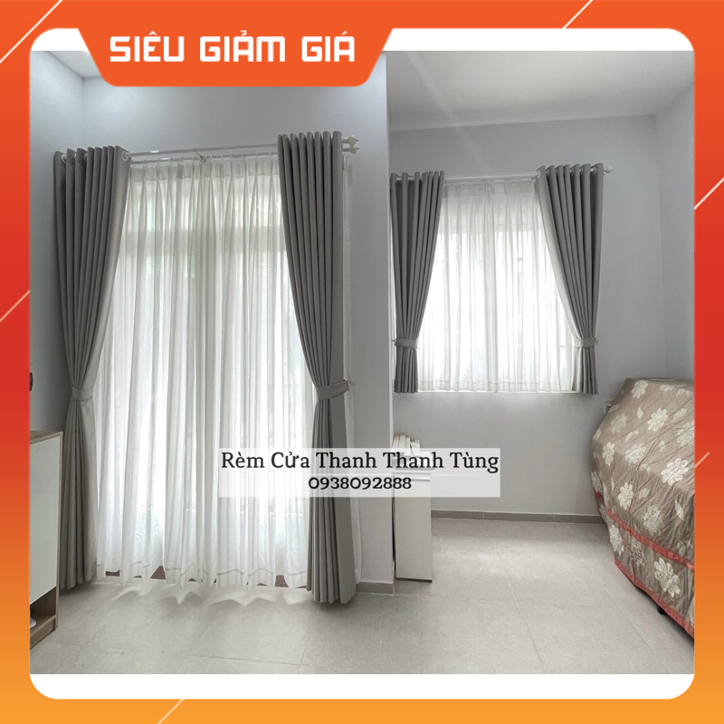 Rèm cửa, màn cửa gấm chống nắng cao cấp, cản sáng, may theo yêu cầu