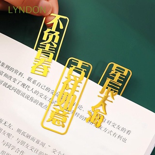 Bookmark LYNDON Cho Sách|Thẻ Đánh Dấu Sách Bằng Kim Loại Phong Cách Trung Quốc
