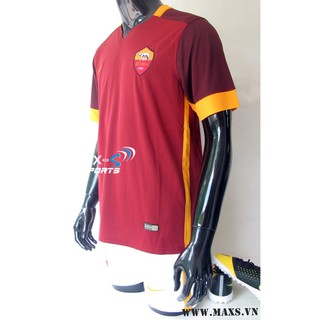 Bộ quần áo bóng đá AS ROMA đỏ mận thun lạnh hàng đẹp thấm hút tốt (sale 60%)