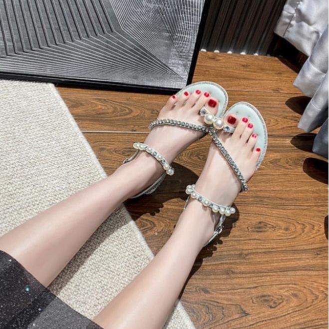 Xăng đan ERF0 Đính Ngọc Trai Thời Trang Hàn Quốc Dành Cho Nữ