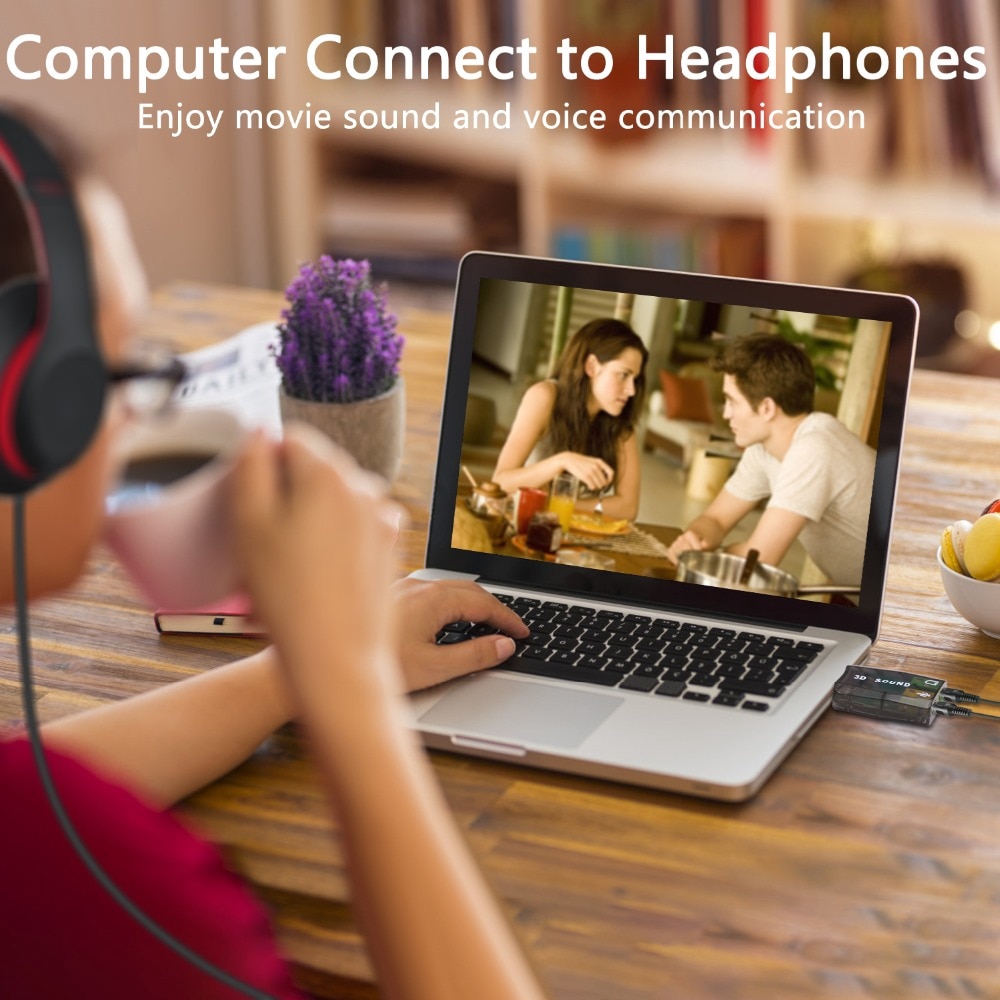 Usb Âm Thanh 5.1 Jack Cắm 3.5mm Tiện Dụng
