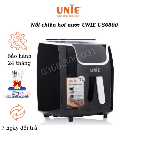 Nồi chiên hơi nước nồi chiên hấp đa năng 2 trong 1 UNIE Steam US6800 chính hãng, công suất 1700W, dung tích 7L BH 2 năm