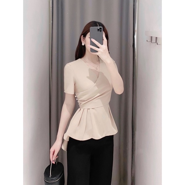 áo kiểu peplum hàn quốc mặc chơi đi làm tôn dáng dễ mặc, chất chéo hàn mềm mịn tôn dáng A15 | WebRaoVat - webraovat.net.vn