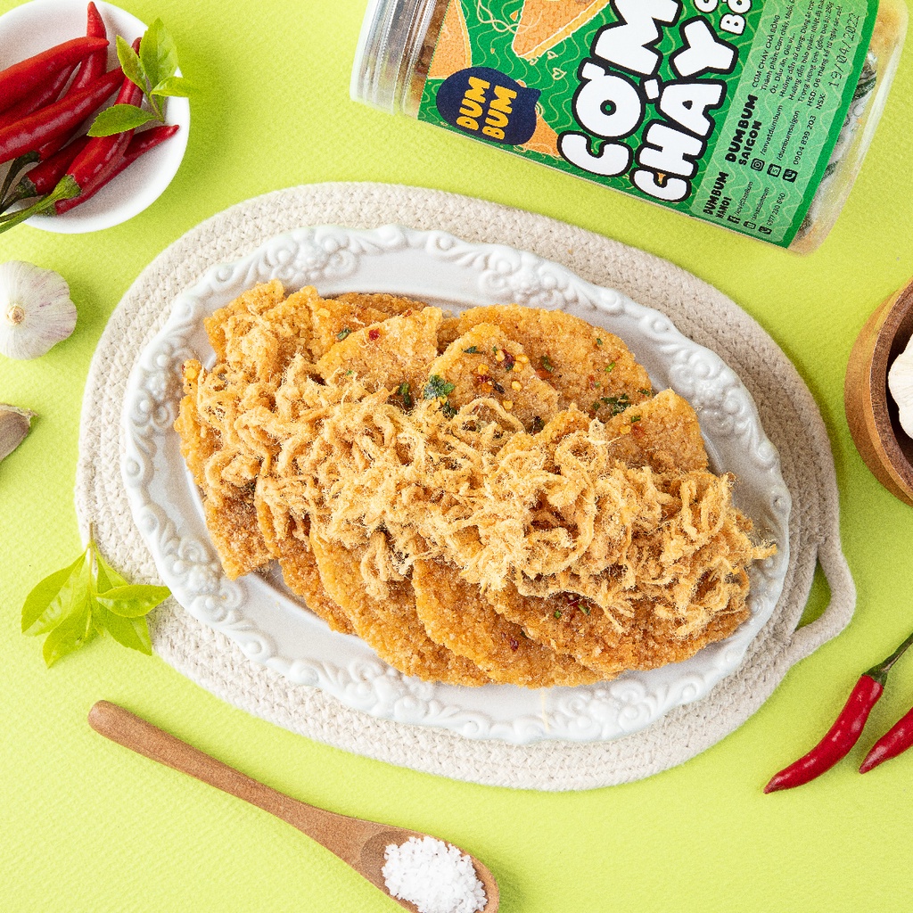 Cơm cháy chà bông 250gr DumBum đồ ăn vặt Hà Nội