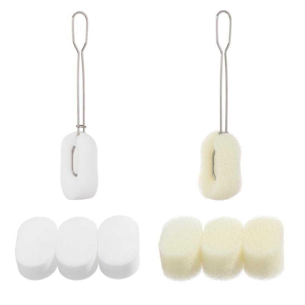 ZAIJIE24 Bàn Chải Chà Rửa Bằng Thép Không Gỉ Có Thể Tháo Rời Mới