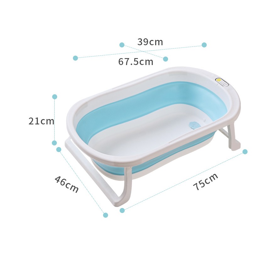 Bồn tắm báo nhiệt gấp gọn cho bé, ngồi nằm hoặc bơi lội, chậu tắm chuyên dụng cho bé từ 0 đến 5 tuổi