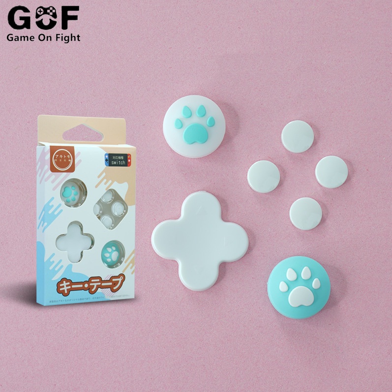Ốp bảo vệ nút điều khiển máy chơi game Nintendo Switch hình dấu chân mèo nhiều màu sắc tùy chọn | BigBuy360 - bigbuy360.vn
