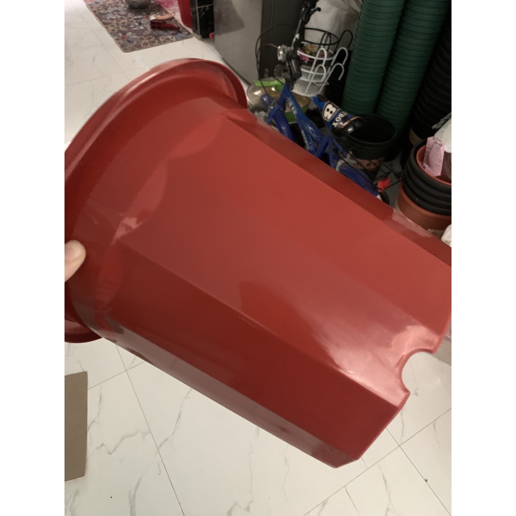 Chậu nhựa trồng ươm cây hoa E300 - 5 chậu màu nâu, hàng loại 1 nhựa dày dẻo KT 26x24cm