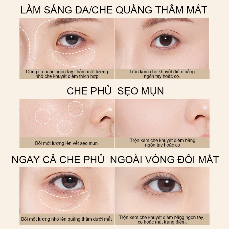 Kem che khuyết điểm Perfect Diary độ che phủ cao với 4 tông màu tùy chọn lâu trôi 7ml | BigBuy360 - bigbuy360.vn