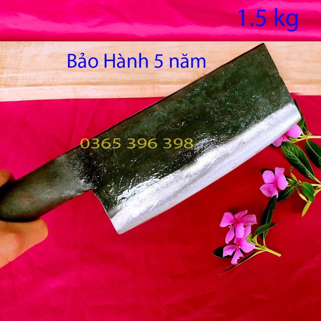 Dao, chặt xương ống, nặng 1.2 kg, nhà bếp, làm bằng thép nhíp ô tô, nguyên miếng,