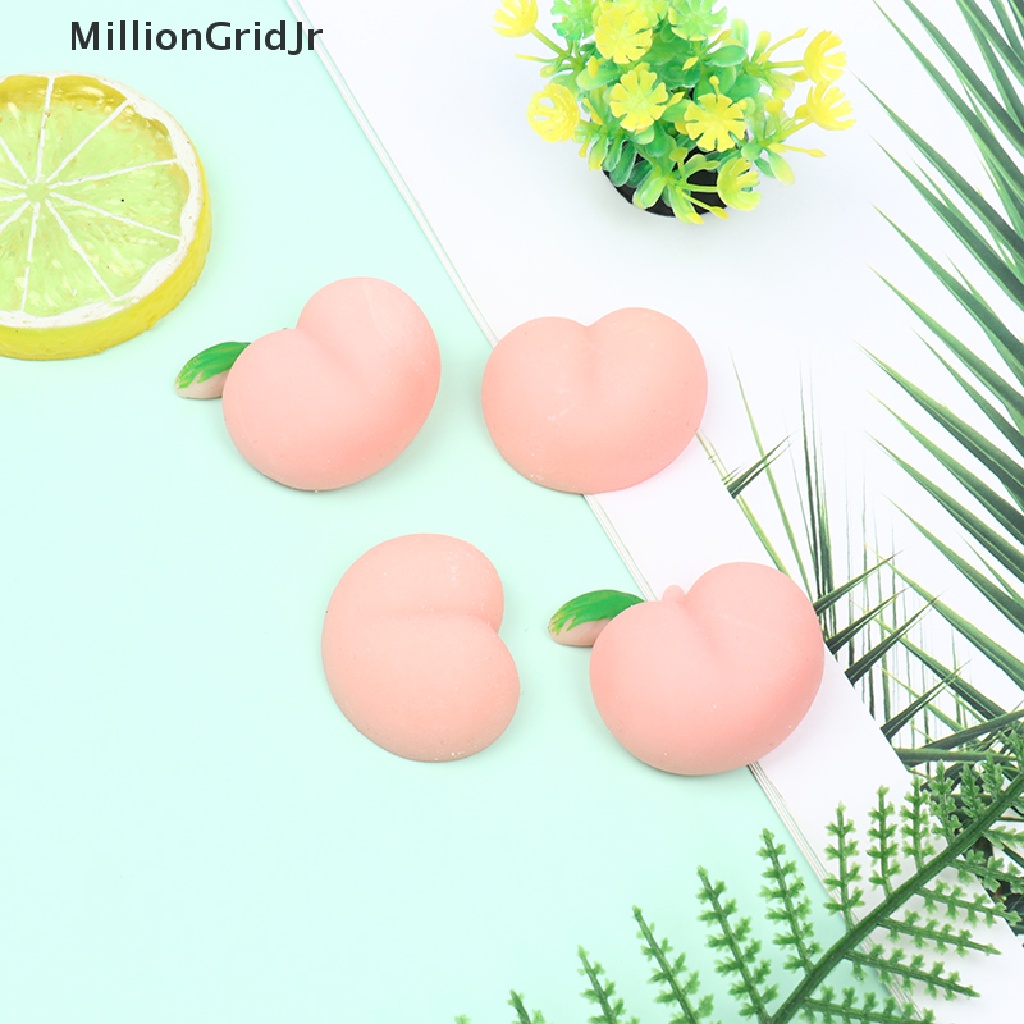 Bộ 2 đồ chơi bóp giảm căng thẳng hình mông quả đào bằng silicon mềm dễ thương