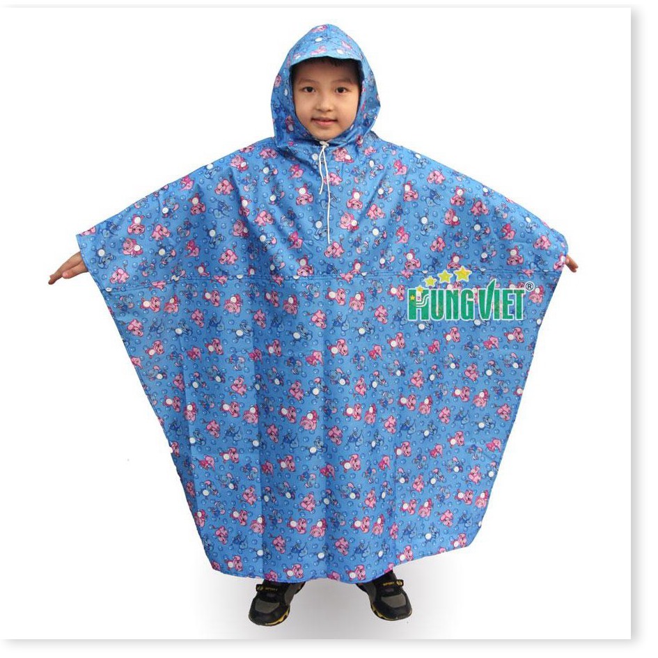 Áo mưa trẻ em  BH 1 THÁNG   Áo mưa bít cho trẻ em, hàng loại 1, chất liệu vải dù cao cấp chống thấm nước 3324