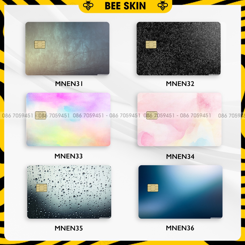 Miếng Dán Skin Thẻ ATM, Thẻ Gửi Xe, Thẻ Chung Cư, Thẻ Ngân Hàng In Hình Nền Đẹp Bộ 6 ( Mã...) mnenb6