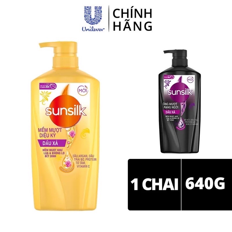 DẦU XẢ SUNSILK 640g GIÚP MÁI TÓC KHÔ, XƠ RỐI TRỞ NÊN MỀM MƯỢT NHƯ LỤA | BigBuy360 - bigbuy360.vn